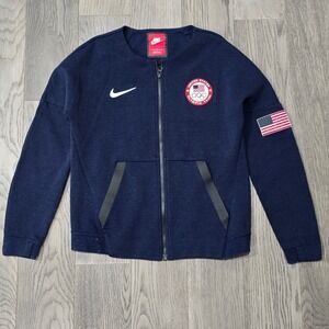Nike USA Olympic Team Full Zip Jacket Navy Blue YOUTH Size L